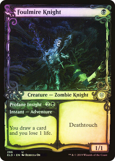 Foulmire Knight // Profane Insight (ELD) (286) / Showcase / Foil