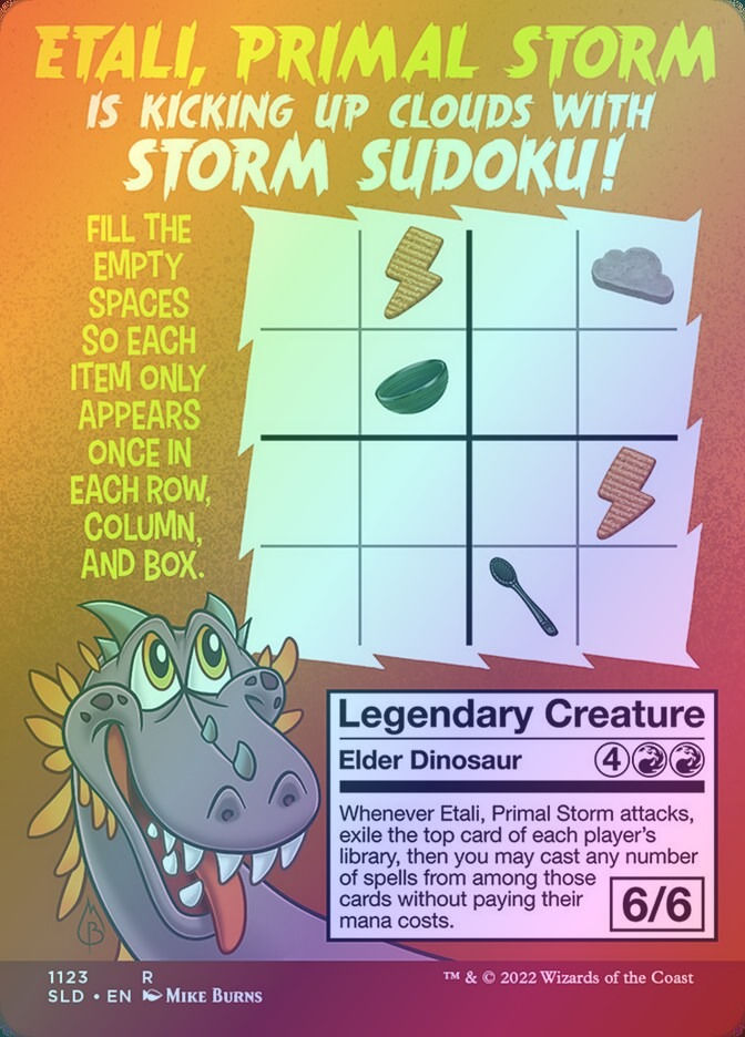 Etali, Primal Storm // Etali, Primal Storm (SLD) (1123) / Borderless / Foil — cara 2 de 2