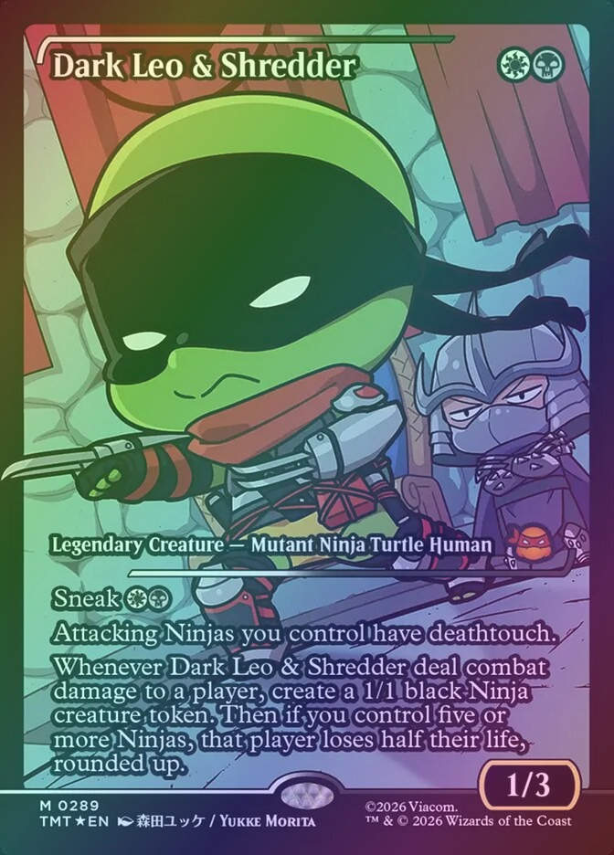 Dark Leo & Shredder (TMT) (289) / Showcase / Foil