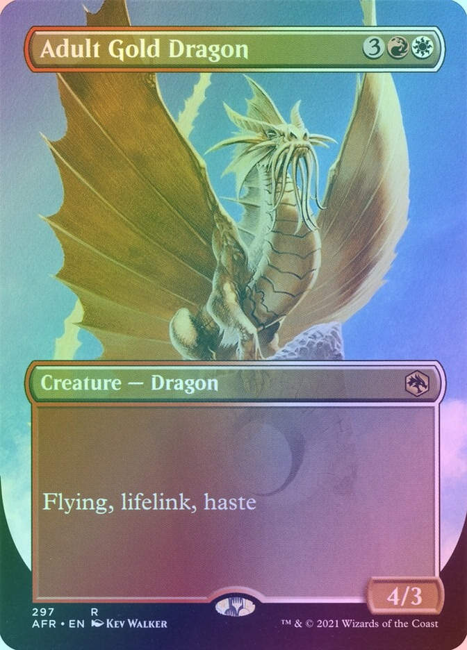 Adult Gold Dragon (AFR) (297) / Borderless / Foil
