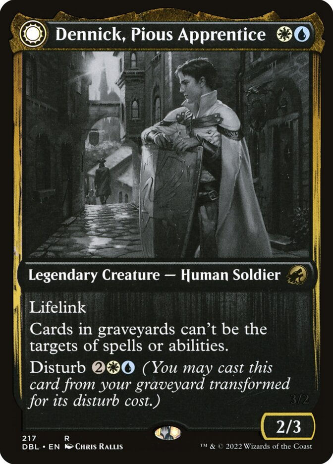Dennick, Pious Apprentice // Dennick, Pious Apparition (DBL) (217) — cara 1 de 2