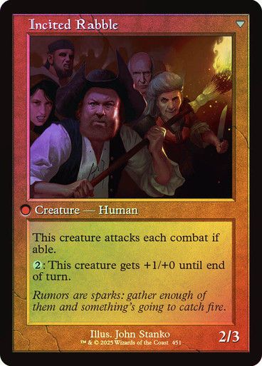 Town Gossipmonger // Incited Rabble (INR) (451) / Foil Retro — cara 2 de 2