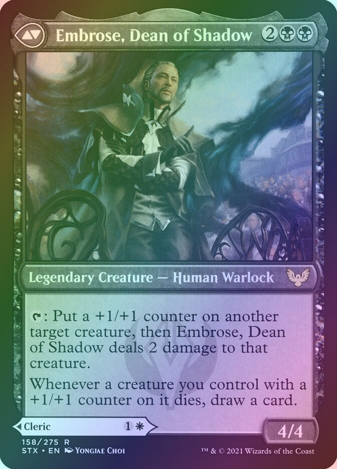 Shaile, Dean of Radiance // Embrose, Dean of Shadow (STX) (158) / Foil — cara 2 de 2