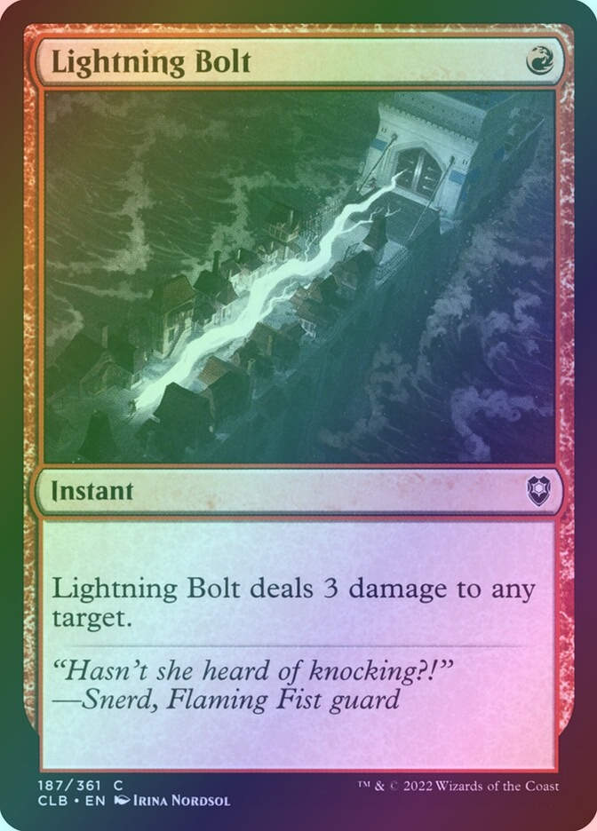 Lightning Bolt (CLB) (187) / Foil