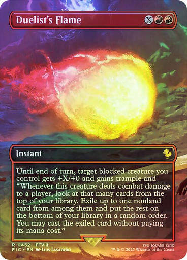 Duelist's Flame (FIC) (452) / Borderless / Foil