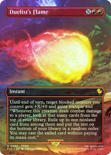 Duelist's Flame (FIC) (452) / Borderless / Foil