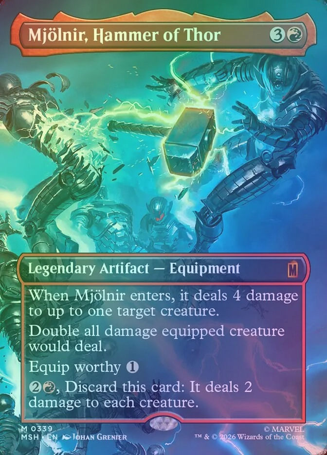 Mjölnir, Hammer of Thor (MSH) (339) / Borderless / Foil