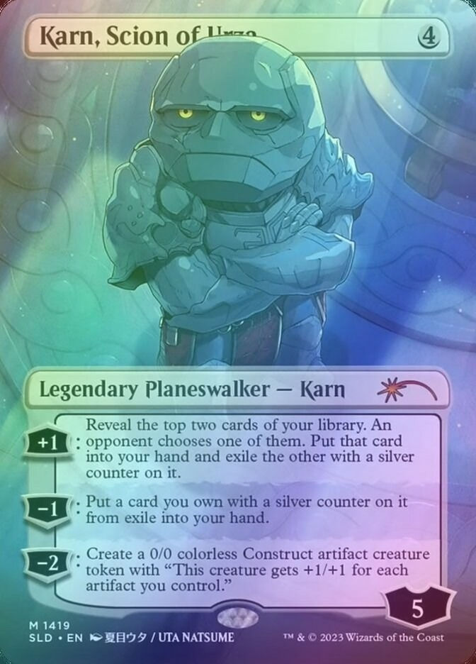 Karn, Scion of Urza (SLD) (1419★) / Borderless / Rainbow Foil