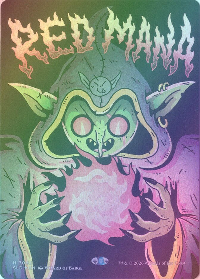 Red Mana (SLD) (7082) / Borderless / Foil