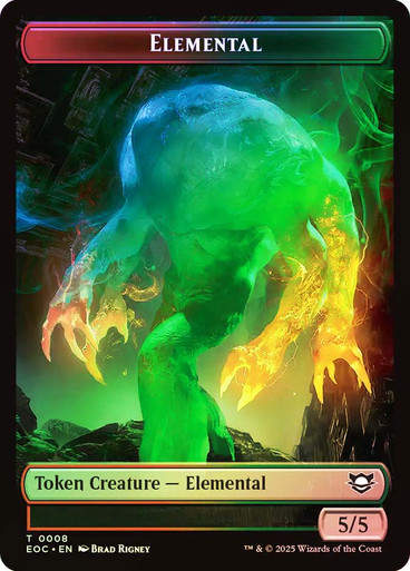 Elemental Token (Red-Green) // Gnome Token (TEOC) / Foil