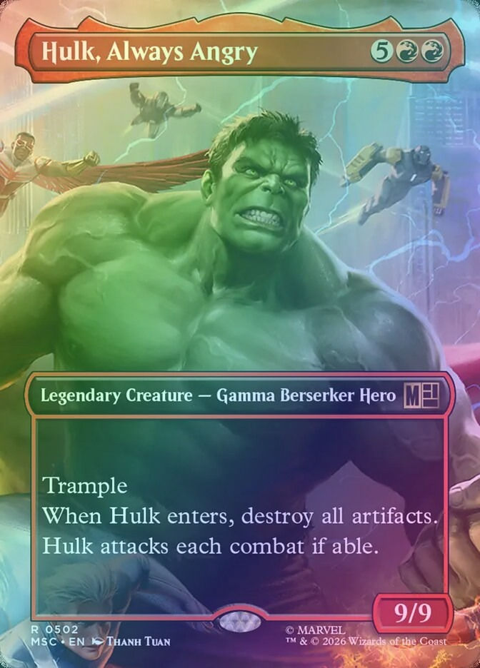 Hulk, Always Angry (MSC) (502) / Borderless / Foil