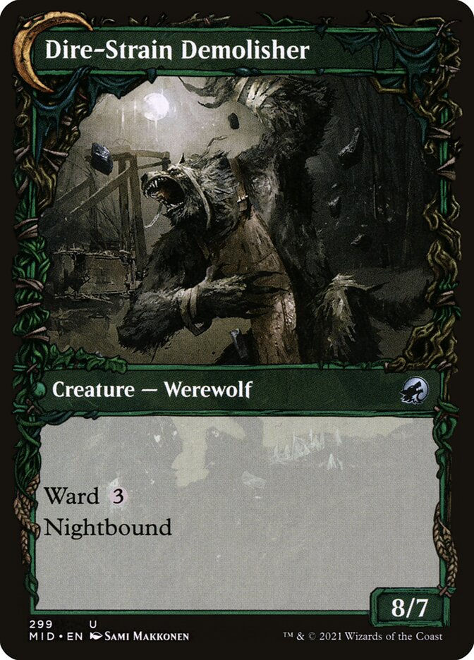 Burly Breaker // Dire-Strain Demolisher (MID) (299) / Showcase — cara 2 de 2