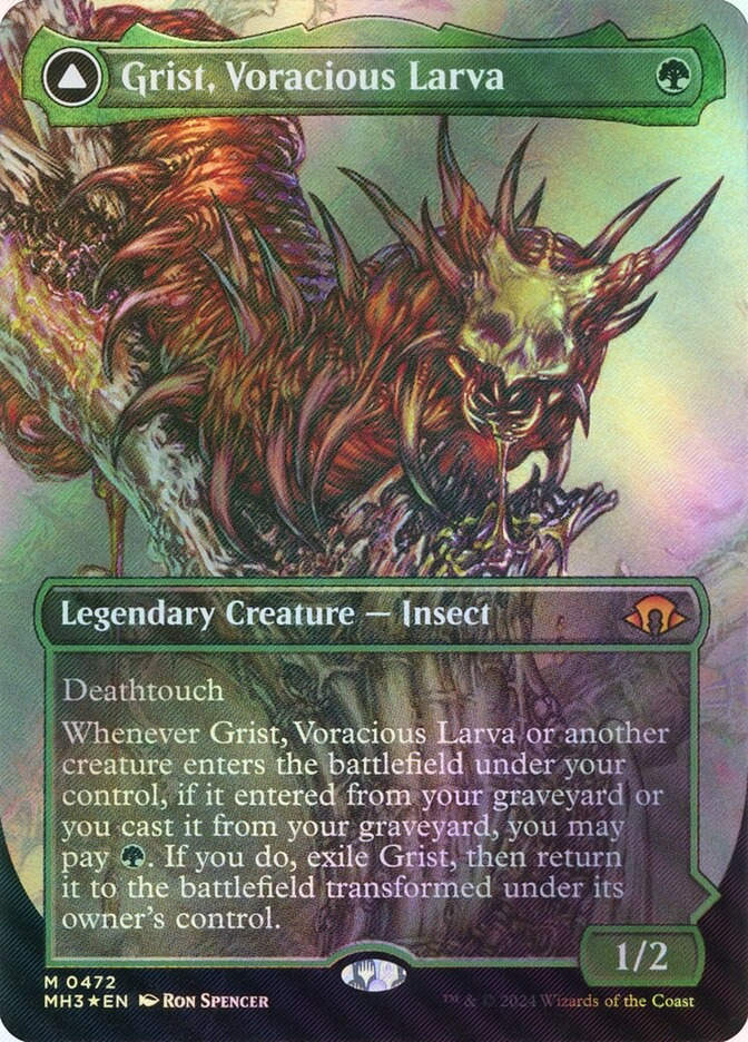 Grist, Voracious Larva // Grist (MH3) (472) / Borderless / Textured Foil