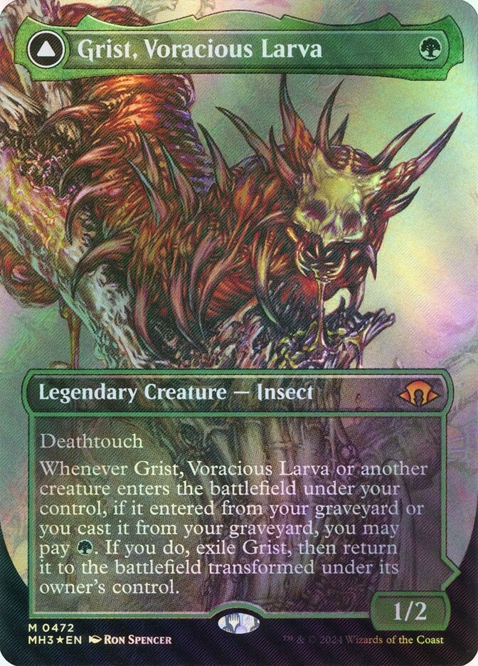 Grist, Voracious Larva // Grist (MH3) (472) / Borderless / Textured Foil — cara 1 de 2