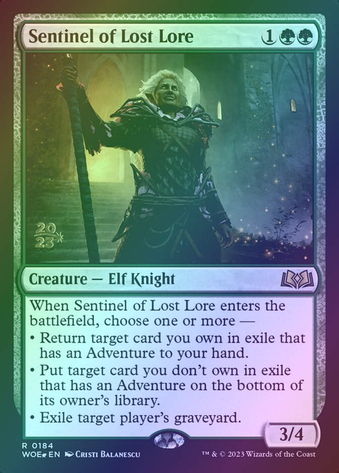 Sentinel of Lost Lore (PWOE) (184s) / Foil