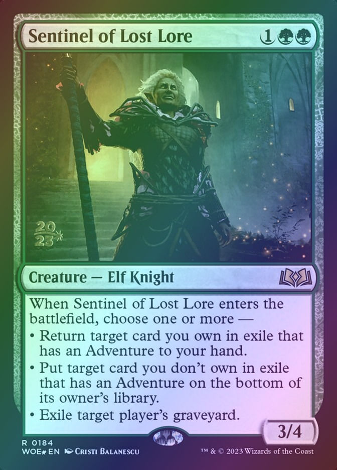 Sentinel of Lost Lore (PWOE) (184s) / Foil