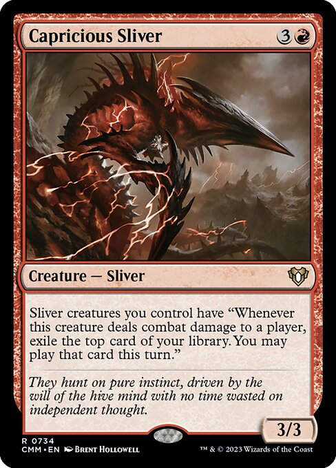 Capricious Sliver (cmm) (Commander Deck)
