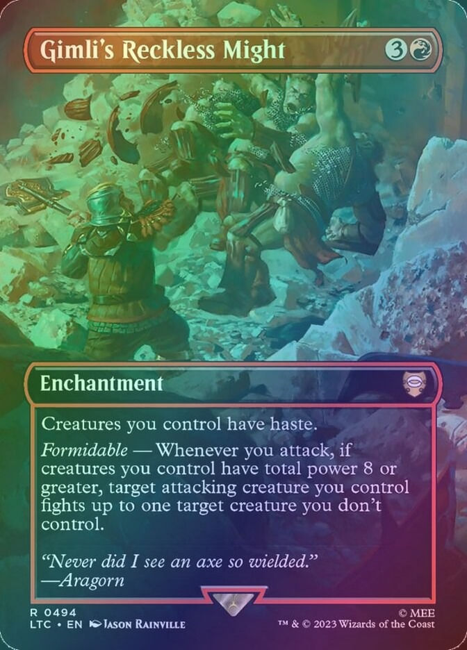 Gimli's Reckless Might (LTC) (494) / Borderless / Foil