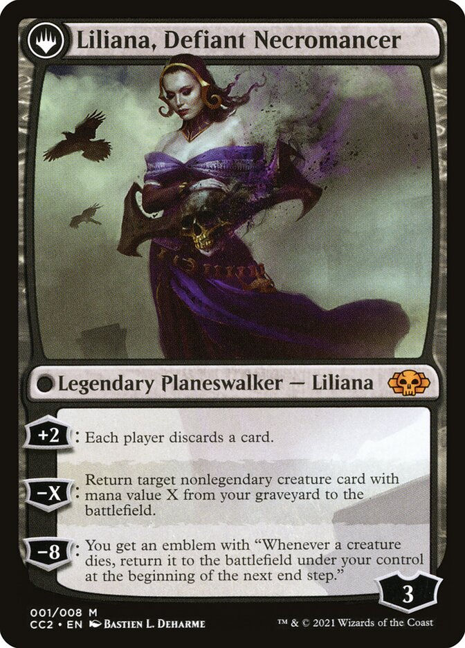 Liliana, Heretical Healer // Liliana, Defiant Necromancer (CC2) (1) — cara 2 de 2