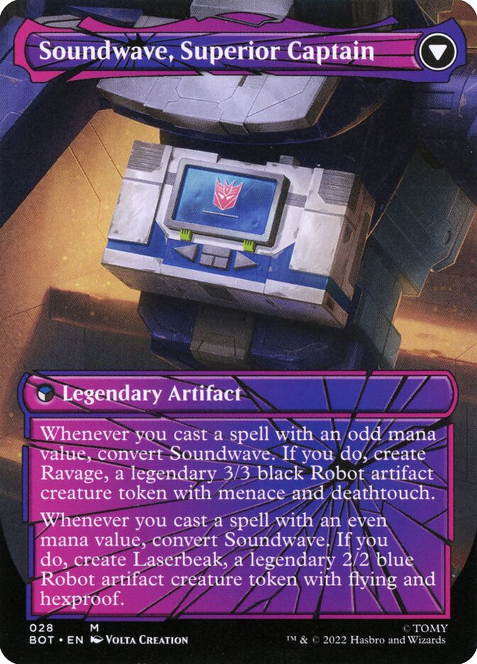 Soundwave, Sonic Spy // Soundwave, Superior Captain (BOT) (28) — cara 2 de 2