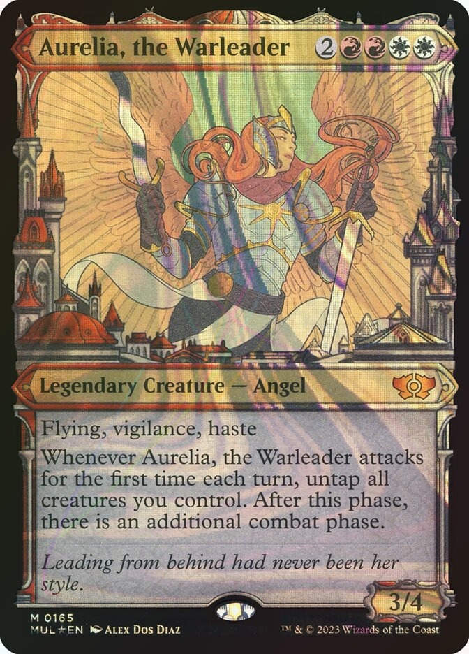 Aurelia, the Warleader (MUL) (165) / Showcase / Halo Foil