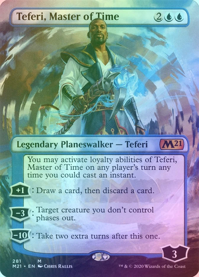Teferi, Master of Time (M21) (281) / Borderless / Foil