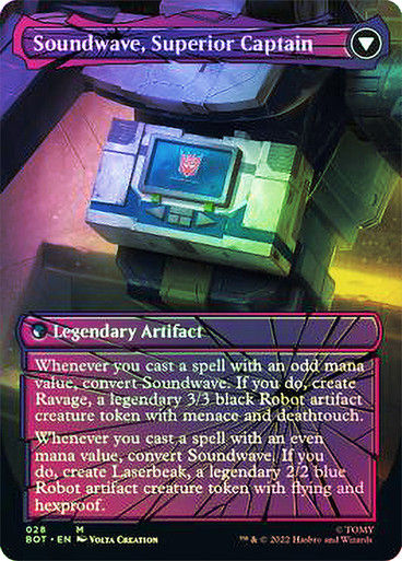 Soundwave, Sonic Spy // Soundwave, Superior Captain (BOT) (28) / Foil — cara 2 de 2