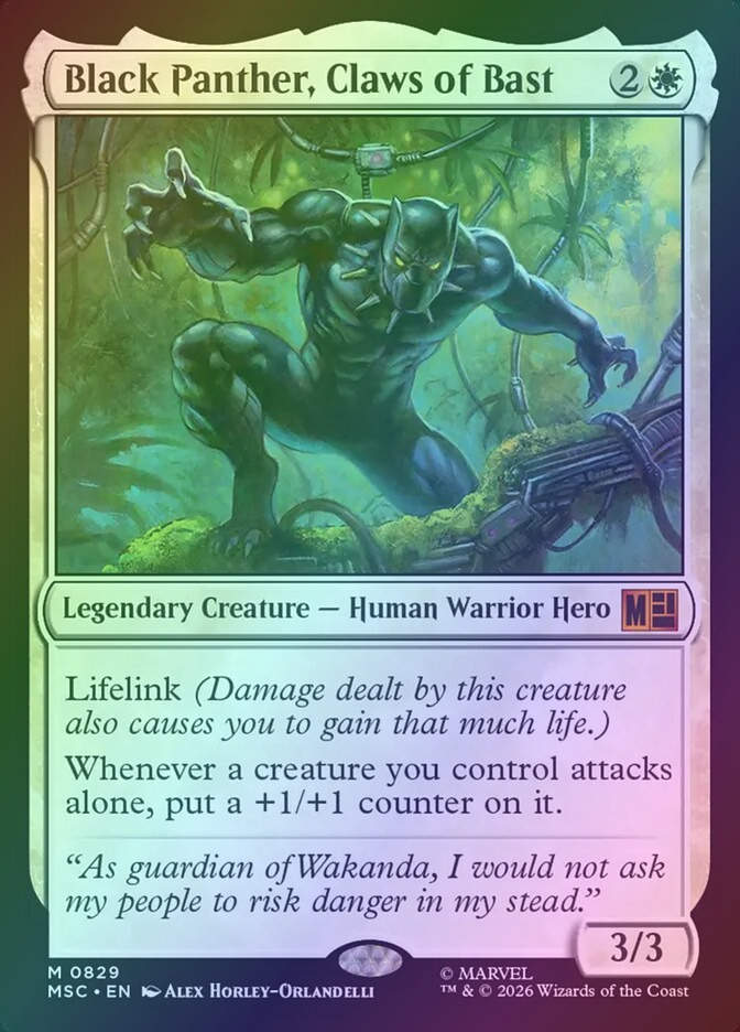 Black Panther, Claws of Bast (MSC) (829) / Foil