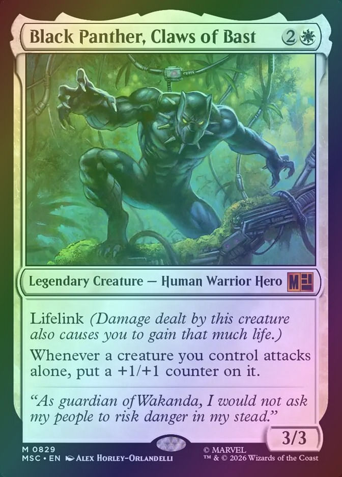 Black Panther, Claws of Bast (MSC) (829) / Foil
