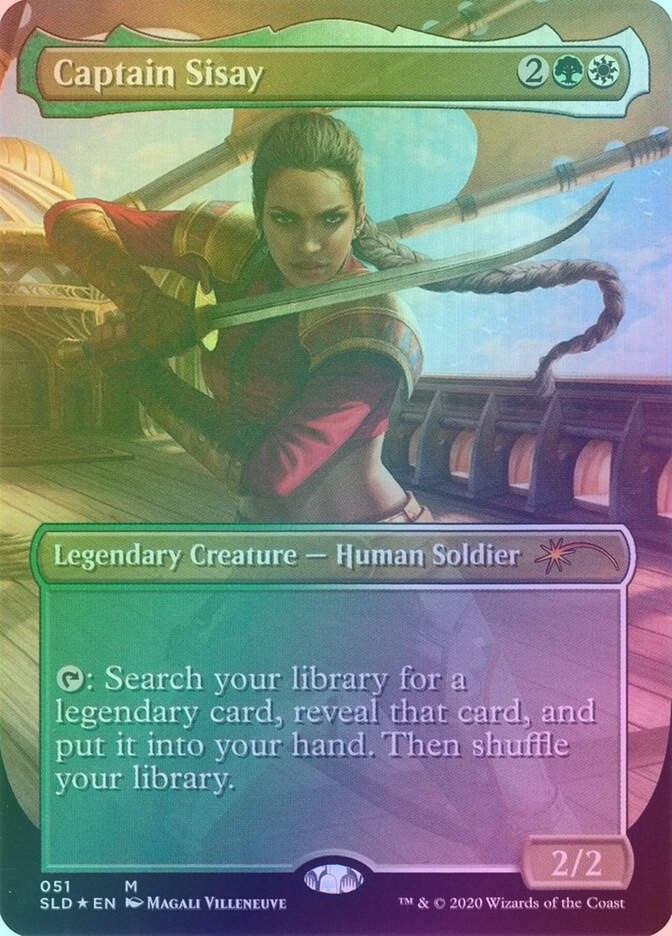 Captain Sisay (SLD) (51) / Borderless / Foil