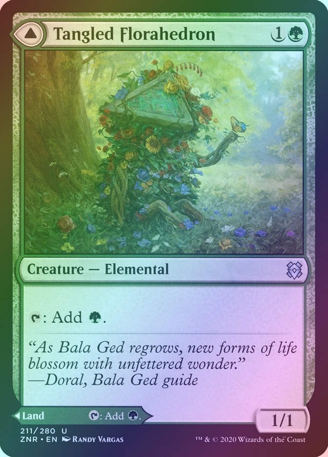Tangled Florahedron // Tangled Vale (ZNR) (211) / Foil