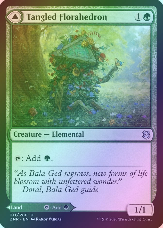 Tangled Florahedron // Tangled Vale (ZNR) (211) / Foil — cara 1 de 2