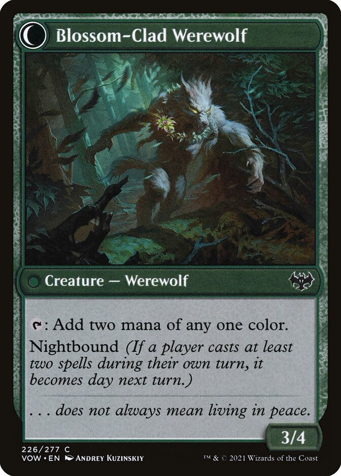 Weaver of Blossoms // Blossom-Clad Werewolf (VOW) (226) — cara 2 de 2