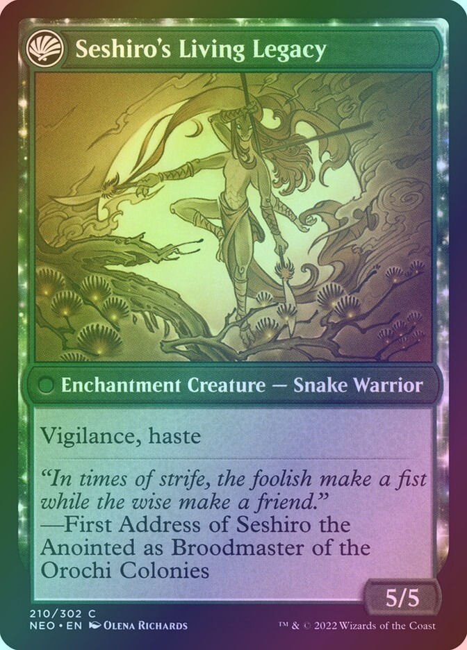 Tales of Master Seshiro // Seshiro's Living Legacy (NEO) (210) / Foil — cara 2 de 2