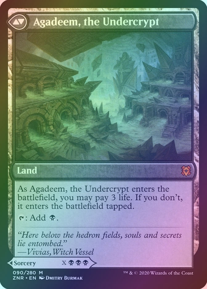 Agadeem's Awakening // Agadeem, the Undercrypt (ZNR) (90) / Foil — cara 2 de 2