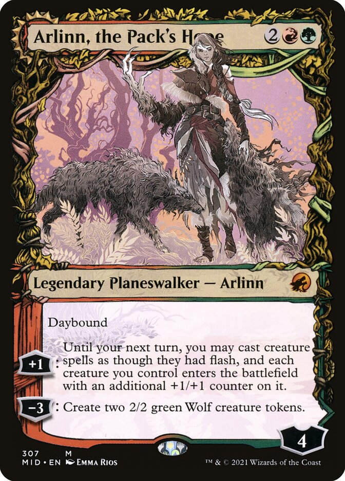 Arlinn, the Pack's Hope // Arlinn, the Moon's Fury (MID) (307)