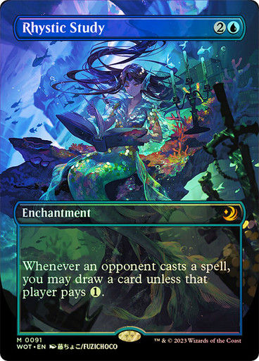 Rhystic Study (wot) / Anime Borderless Confetti Foil
