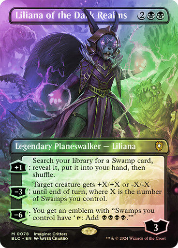 Liliana of the Dark Realms (blc) (78) / Borderless Foil
