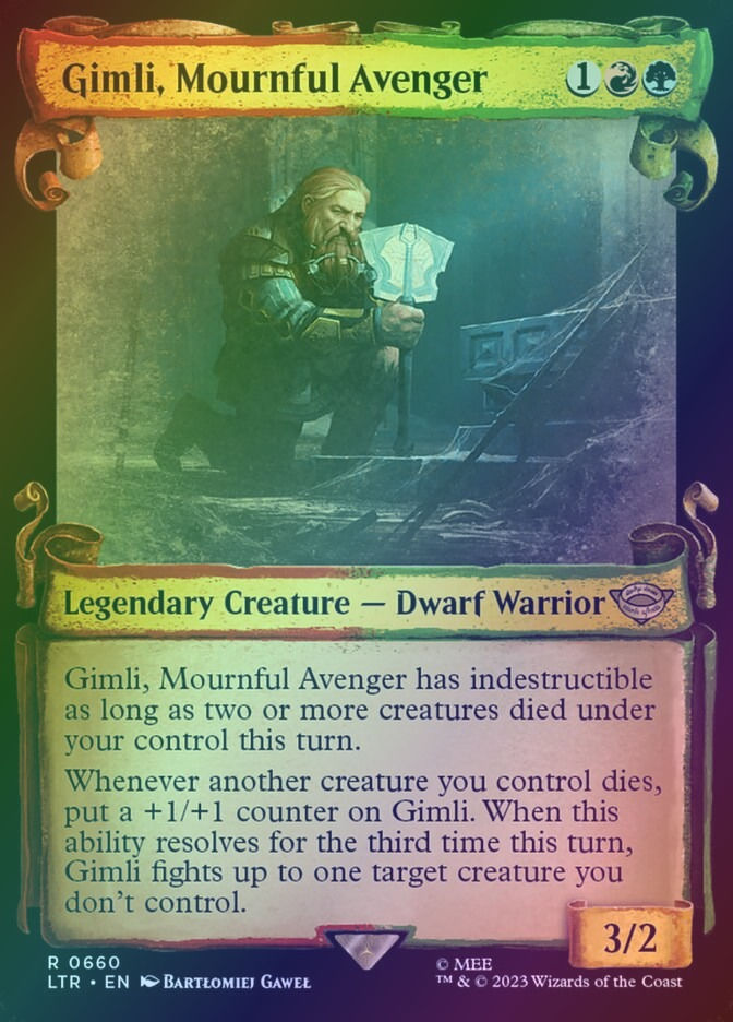 Gimli, Mournful Avenger (LTR) (660) / Showcase / Foil
