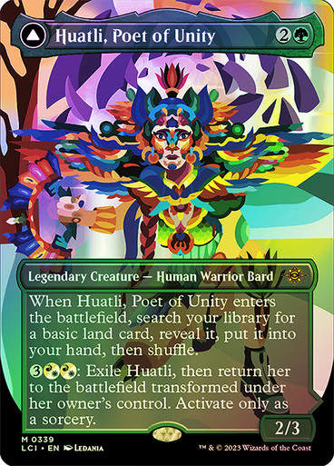 Huatli, Poet of Unity // Roar of the Fifth People (lci) / Borderless / Foil