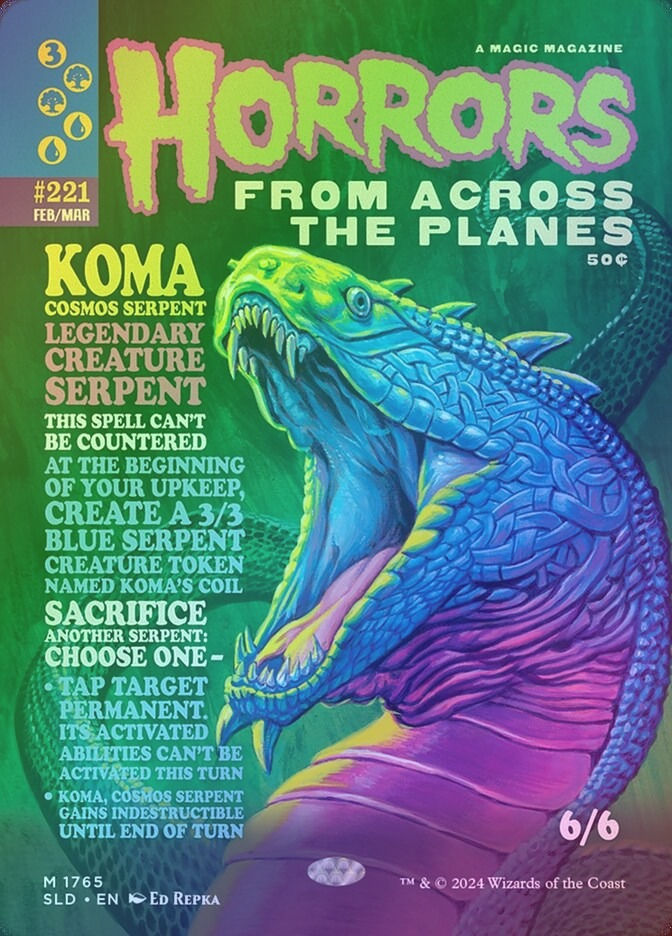 Koma, Cosmos Serpent (SLD) (1765) / Borderless / Foil