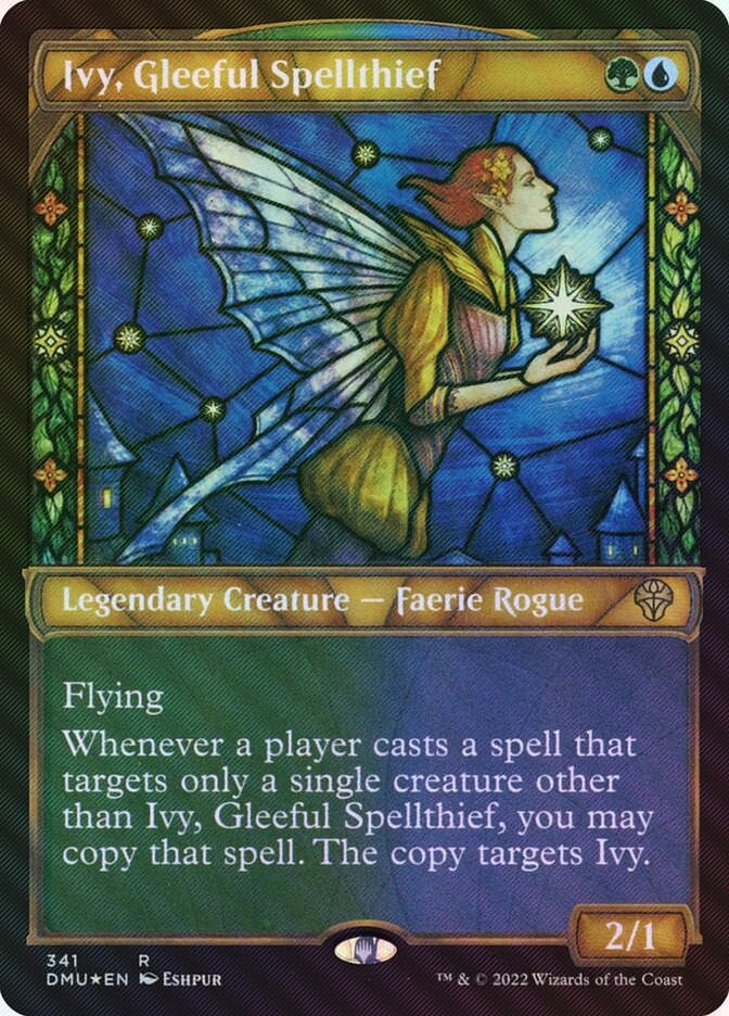 Ivy, Gleeful Spellthief (DMU) (341) / Showcase / Textured Foil