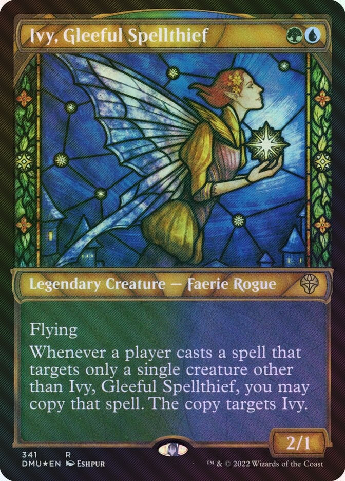 Ivy, Gleeful Spellthief (DMU) (341) / Showcase / Textured Foil