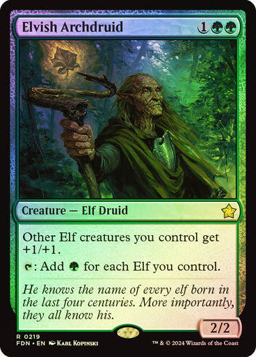 Elvish Archdruid (FDN) (219) / Foil