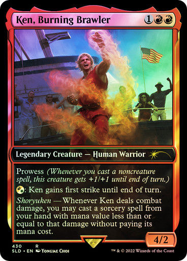 Aisha of Sparks and Smoke // Ken, Burning Brawler (SLD) (430) / Foil