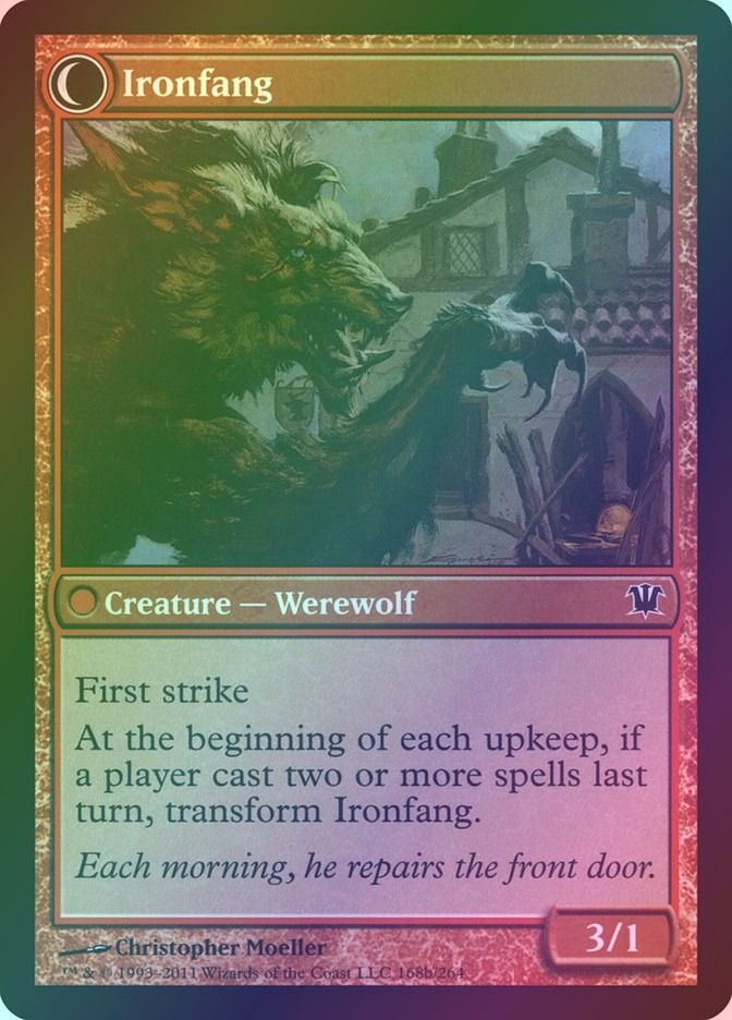 Village Ironsmith // Ironfang (ISD) (168) / Foil — cara 2 de 2