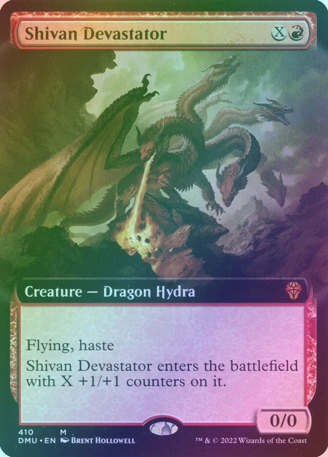 Shivan Devastator (DMU) (410) / Extended Art / Foil