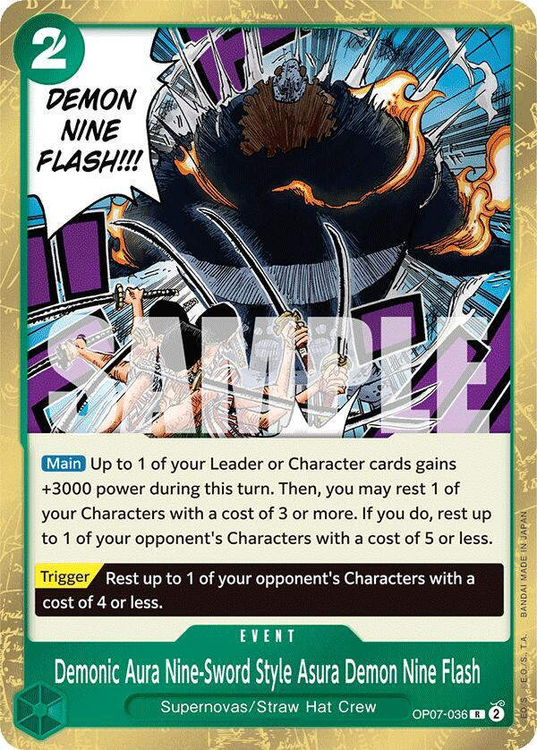 Demonic Aura Nine-Sword Style Asura Demon Nine Flash (OP07-036) / Foil