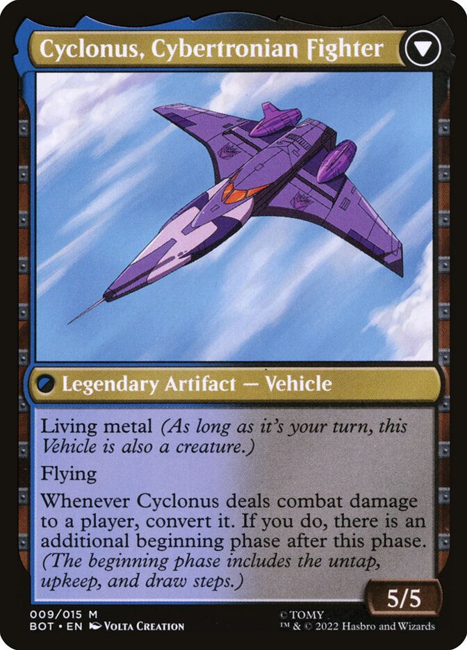 Cyclonus, the Saboteur // Cyclonus, Cybertronian Fighter (BOT) (9) — cara 2 de 2