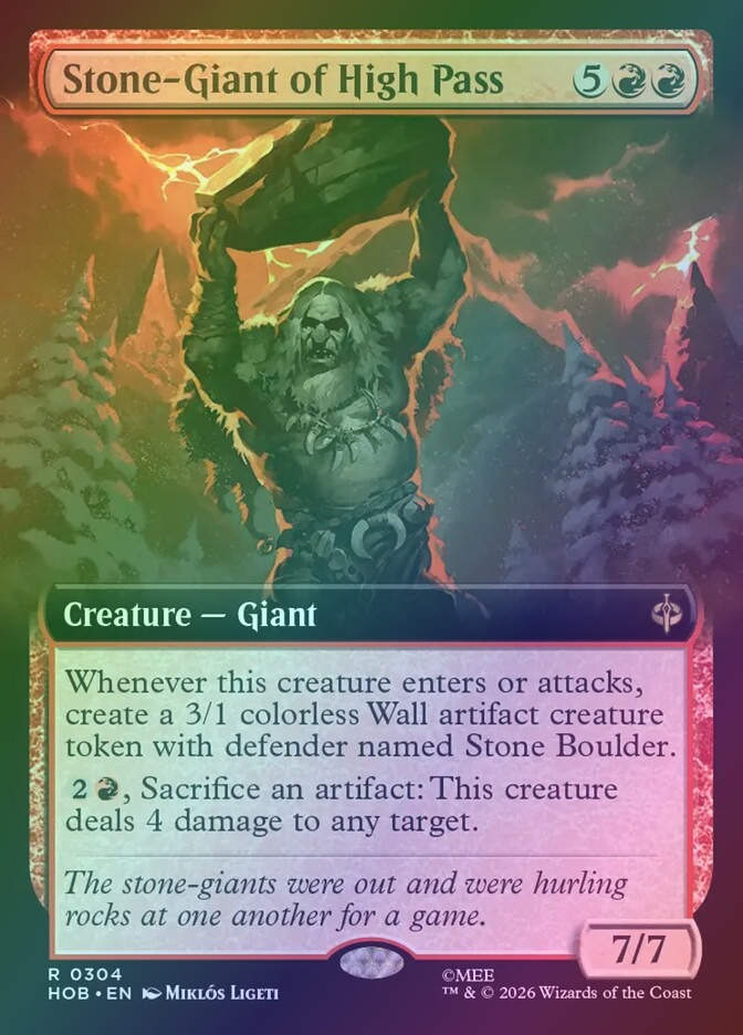 Stone-Giant of High Pass (HOB) (304) / Extended Art / Foil